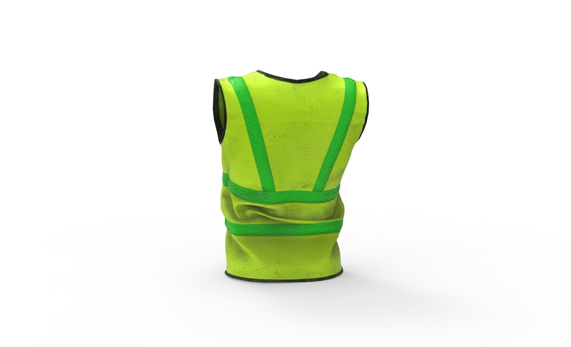 Realistic Worker Vest 001 Low-poly 3D model_8