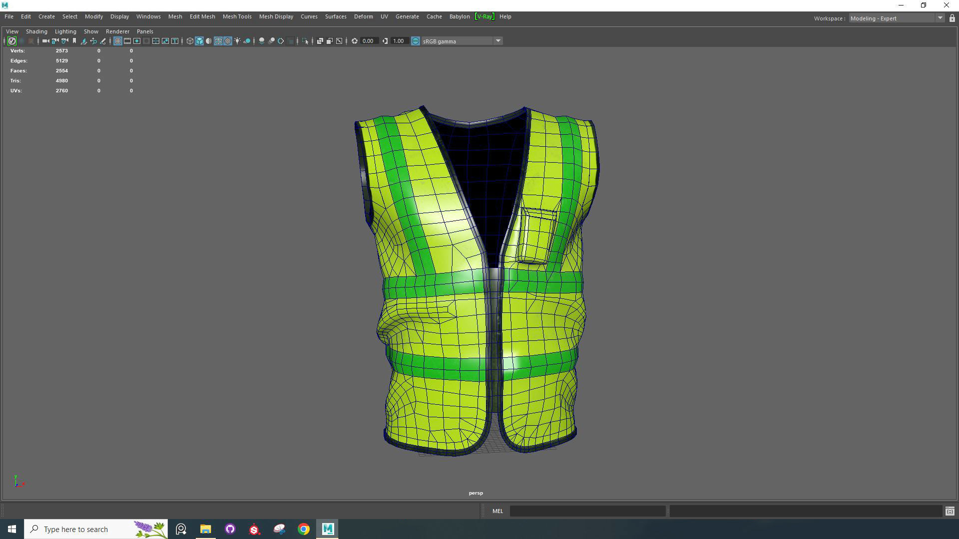 Realistic Worker Vest 001 Low-poly 3D model_3