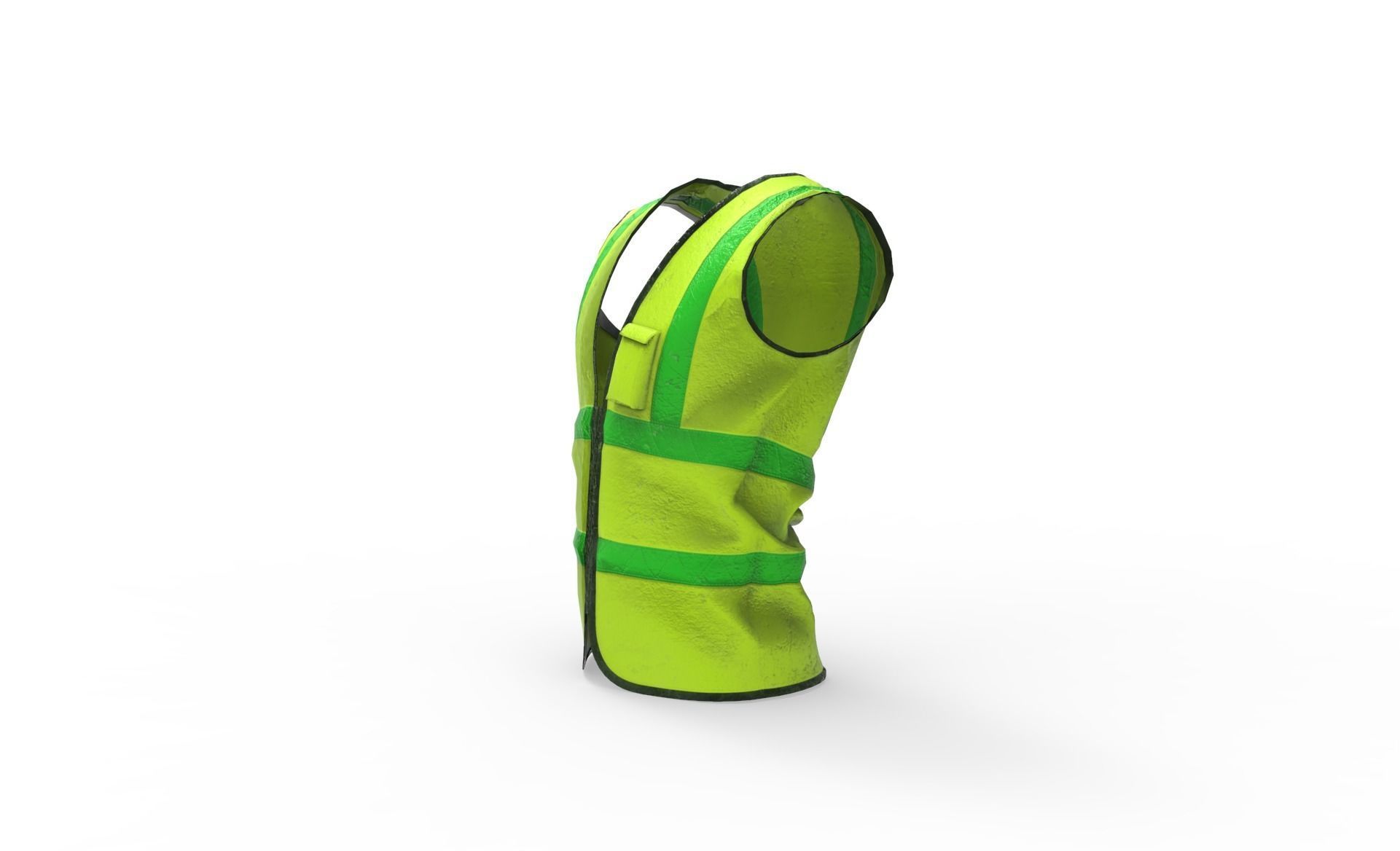 Realistic Worker Vest 001 Low-poly 3D model_4