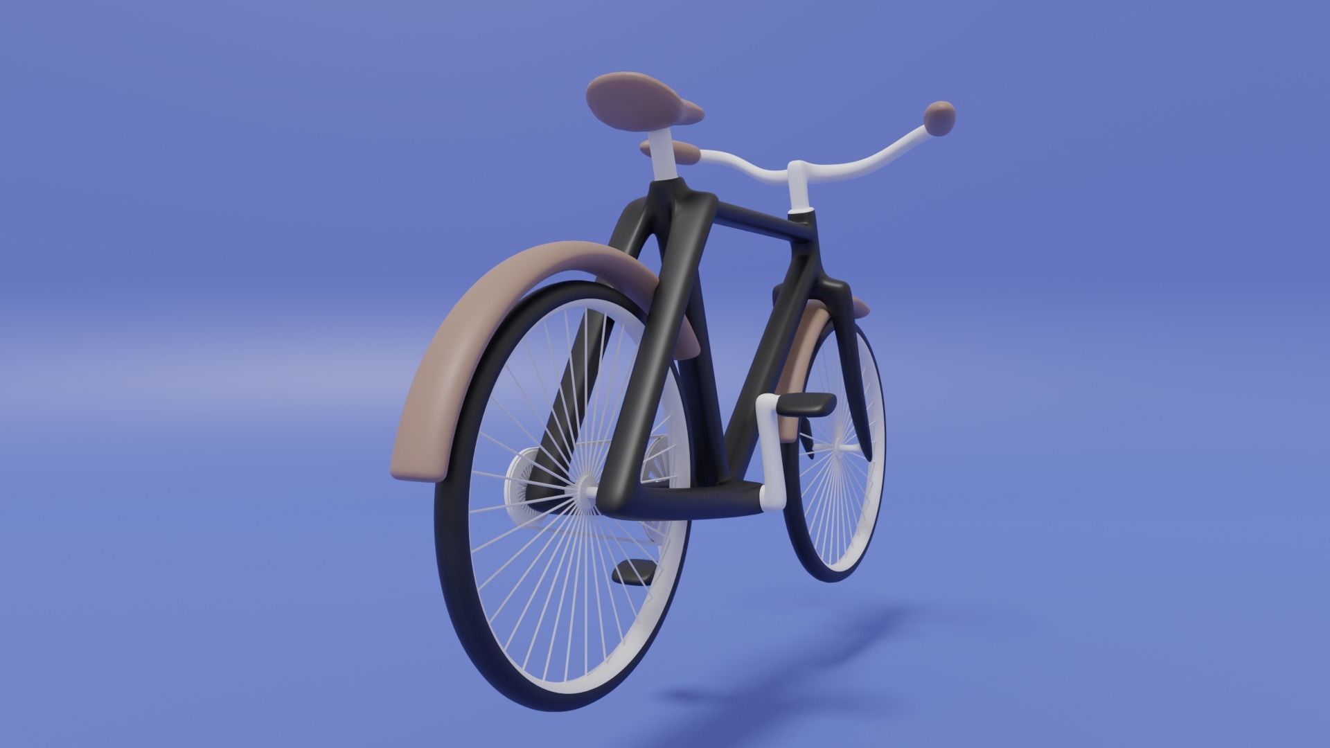 Cartoon Cute Bicycle 3D model_4