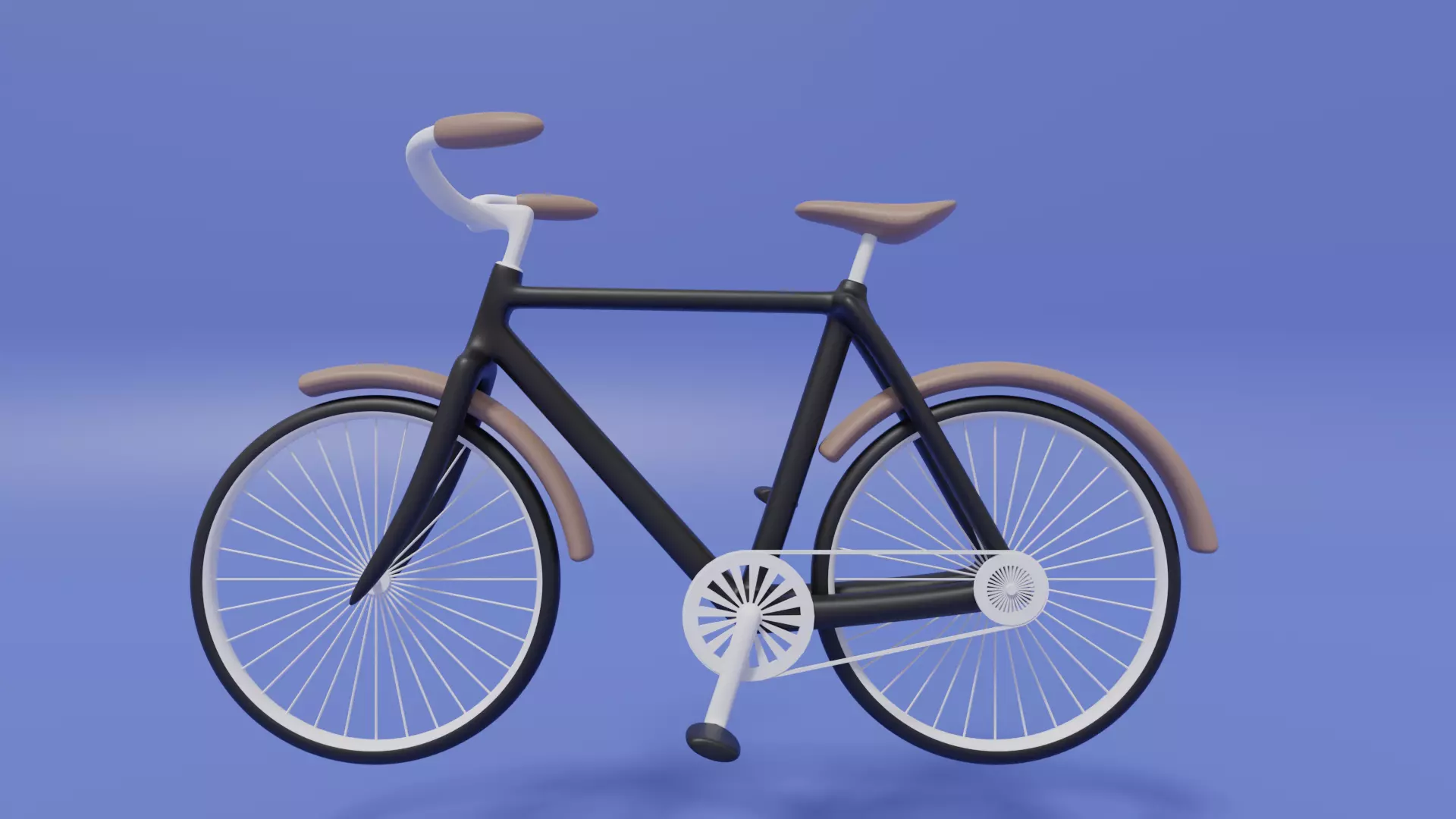 Cartoon Cute Bicycle 3D model_0