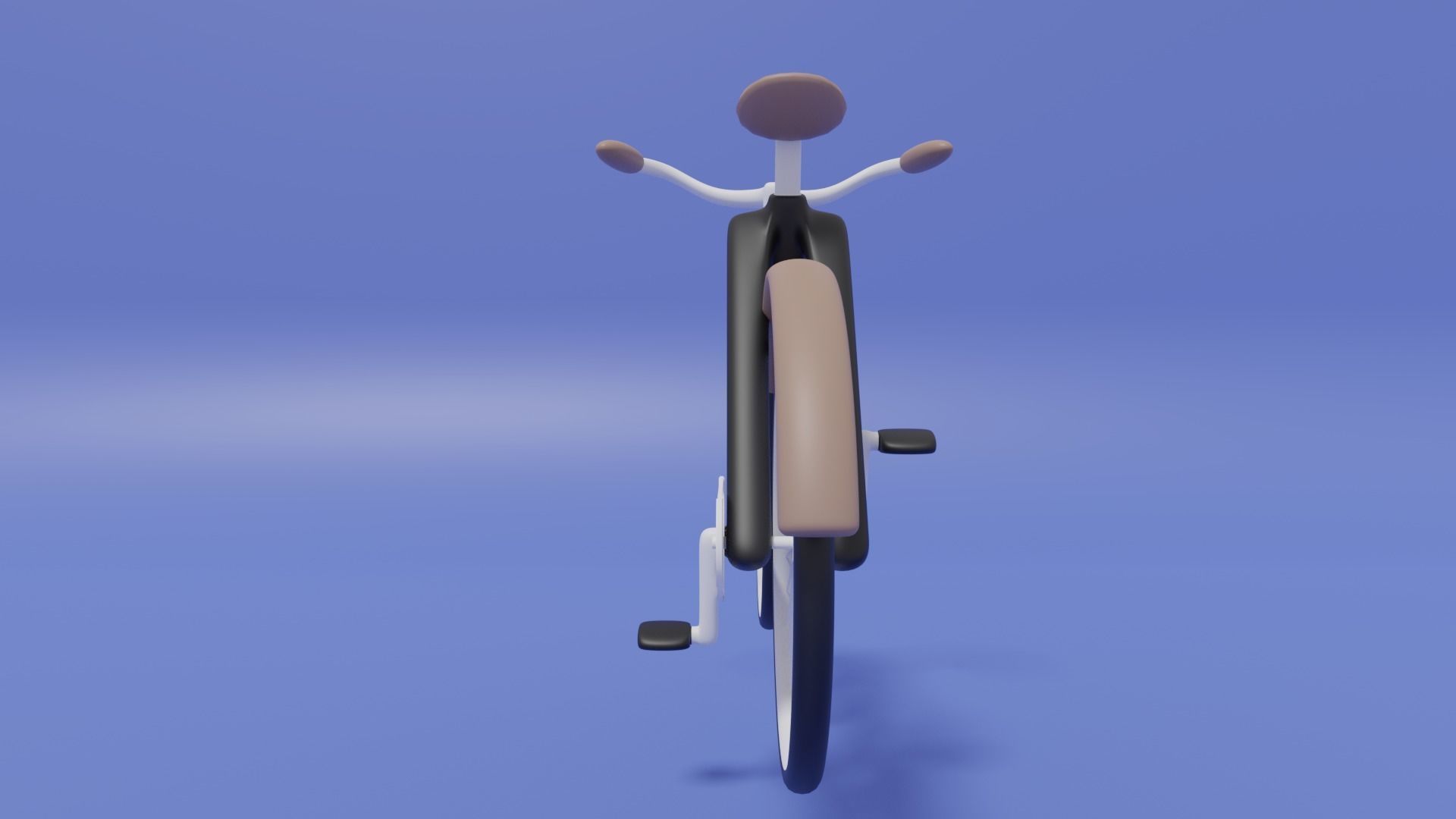Cartoon Cute Bicycle 3D model_3