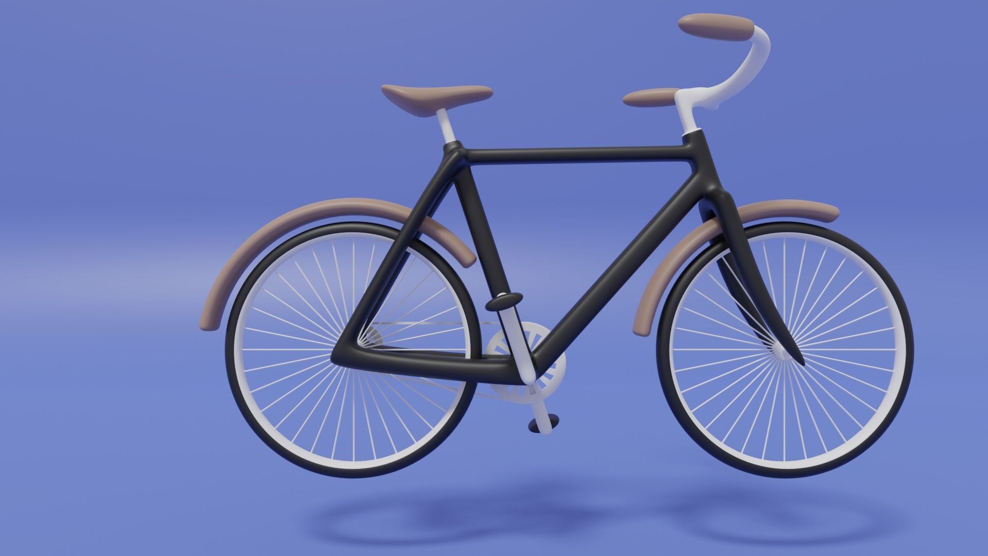 Cartoon Cute Bicycle 3D model_6