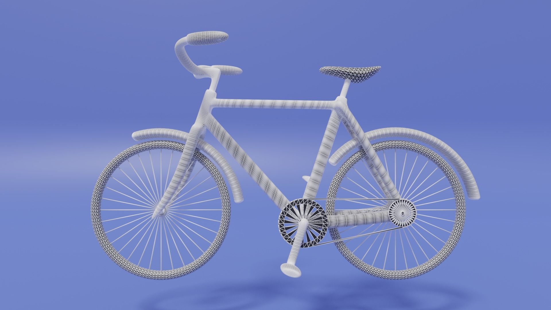 Cartoon Cute Bicycle 3D model_8