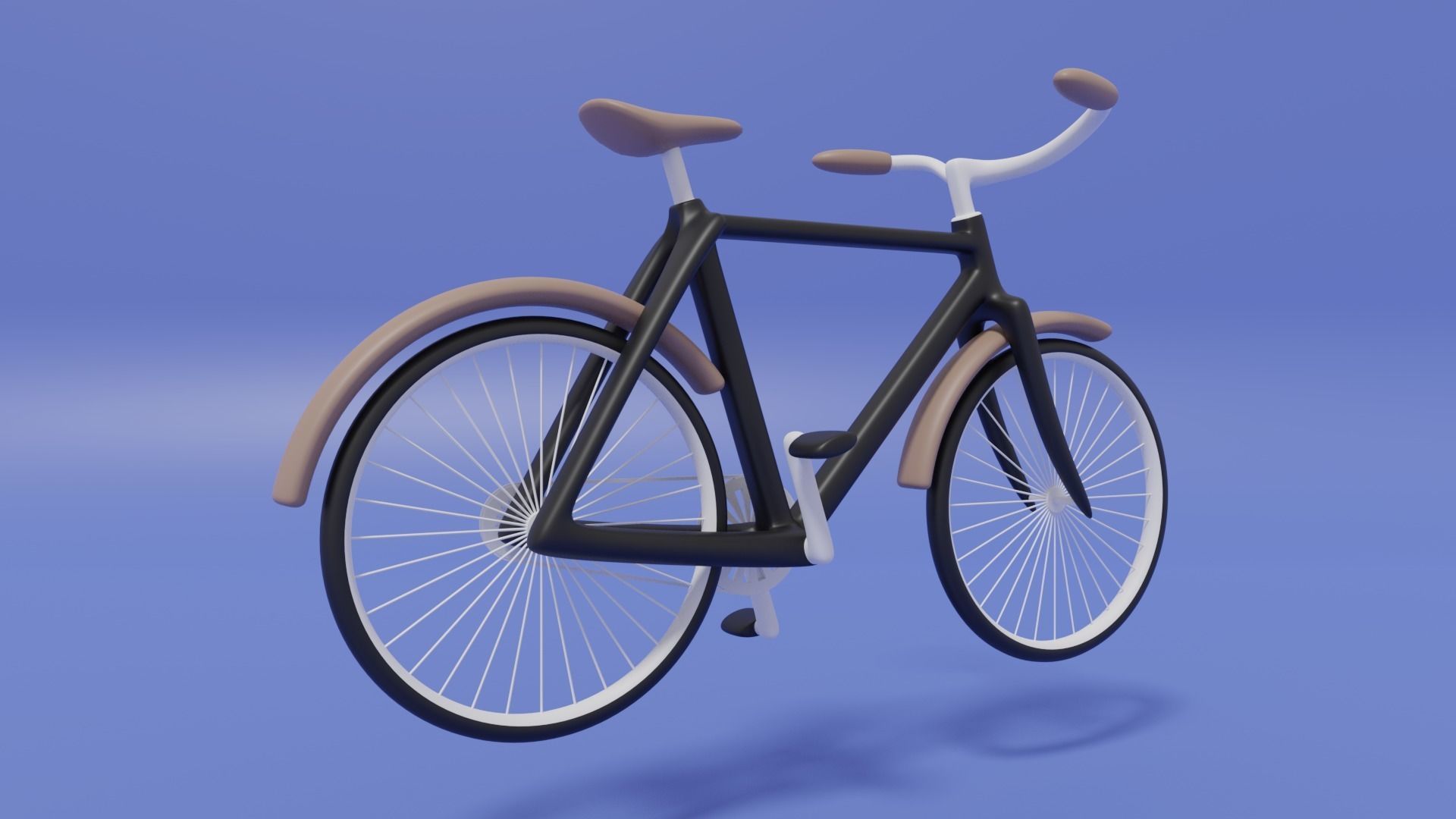 Cartoon Cute Bicycle 3D model_5