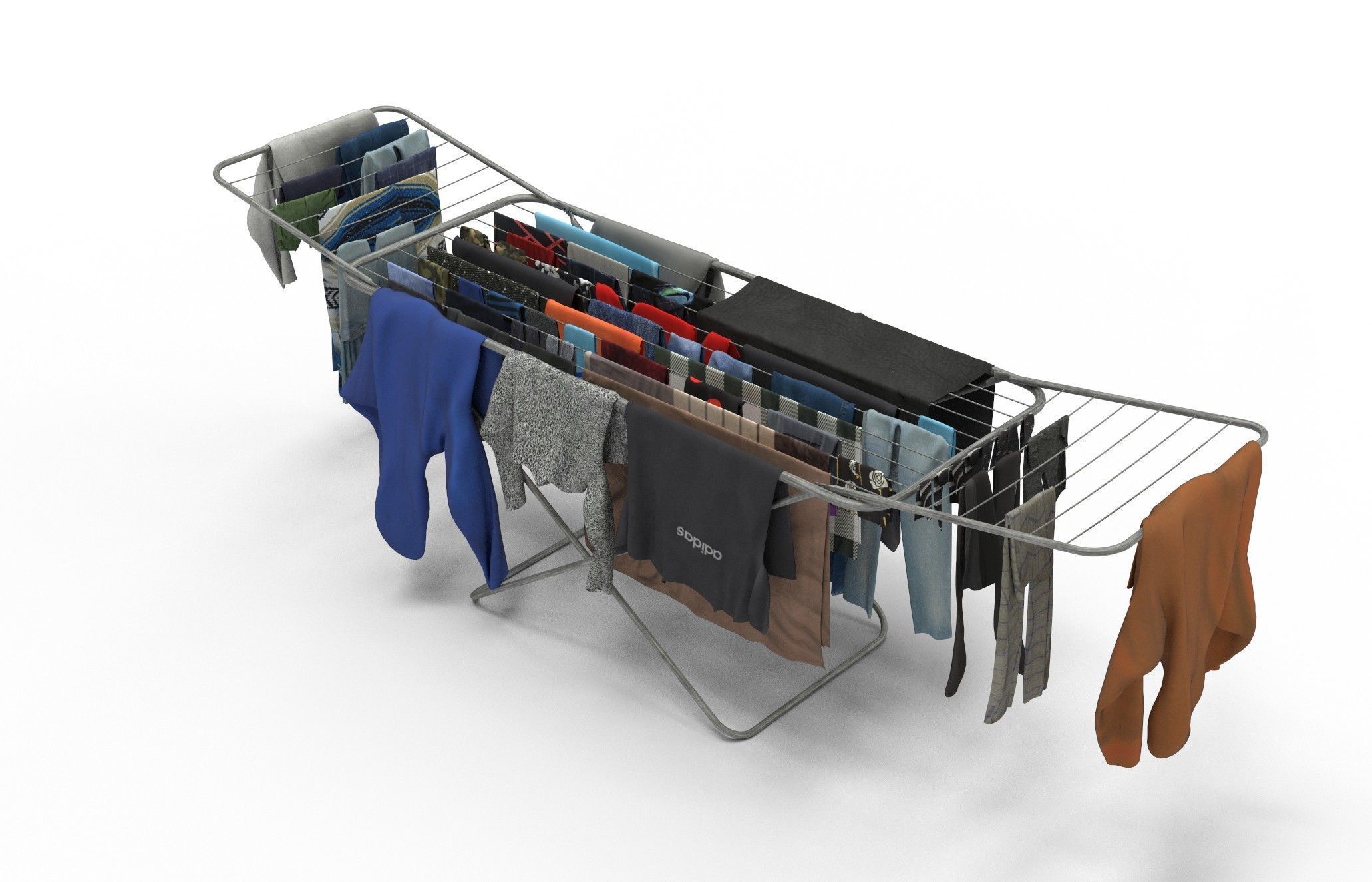 Cloth on Stand 3D model_1