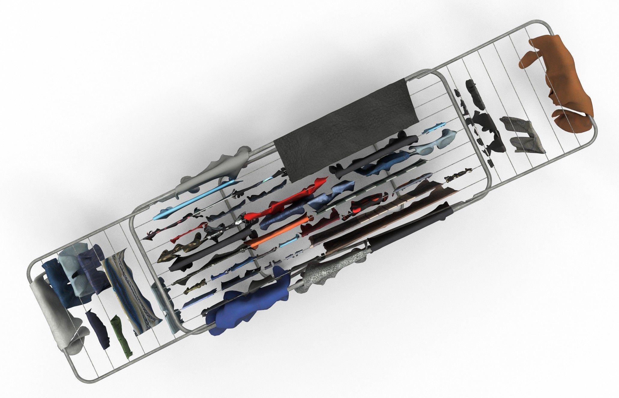 Cloth on Stand 3D model_5