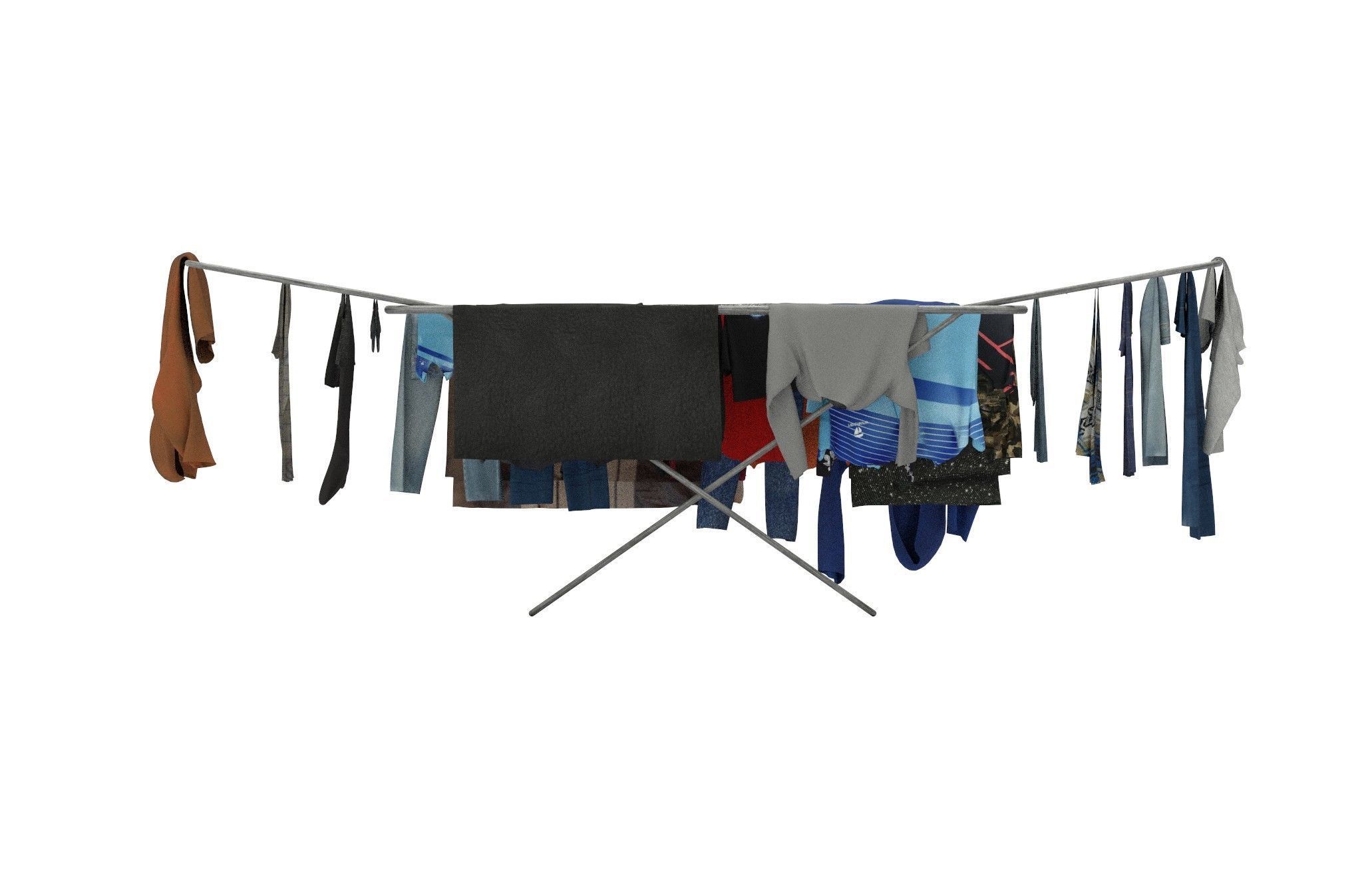 Cloth on Stand 3D model_9