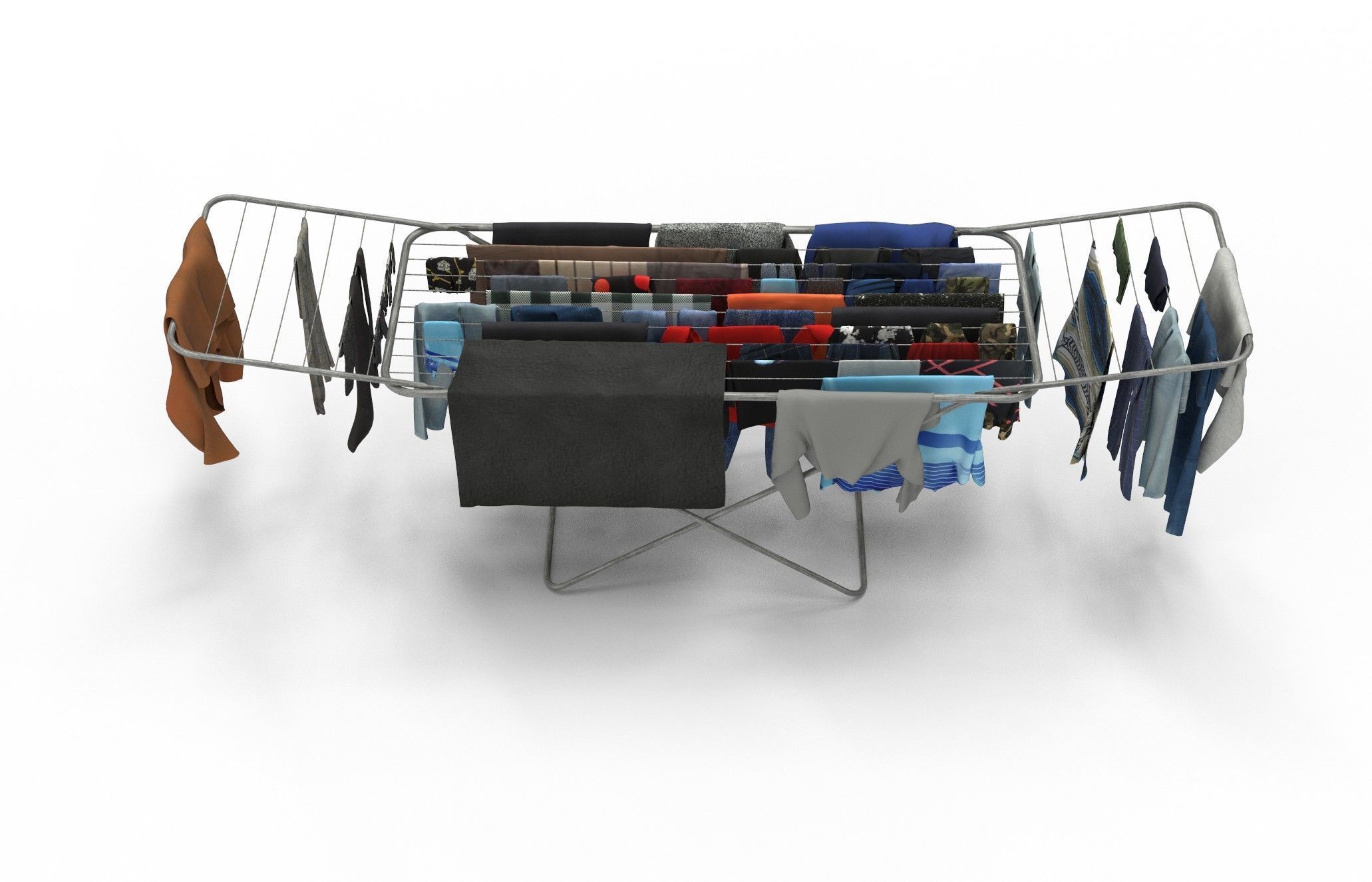 Cloth on Stand 3D model_3
