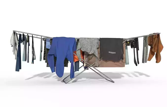 Cloth on Stand 3D model