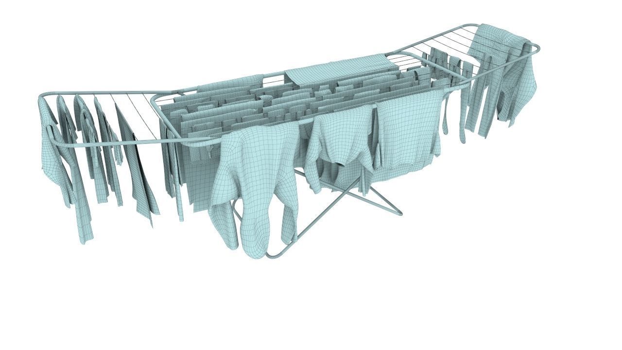 Cloth on Stand 3D model_7