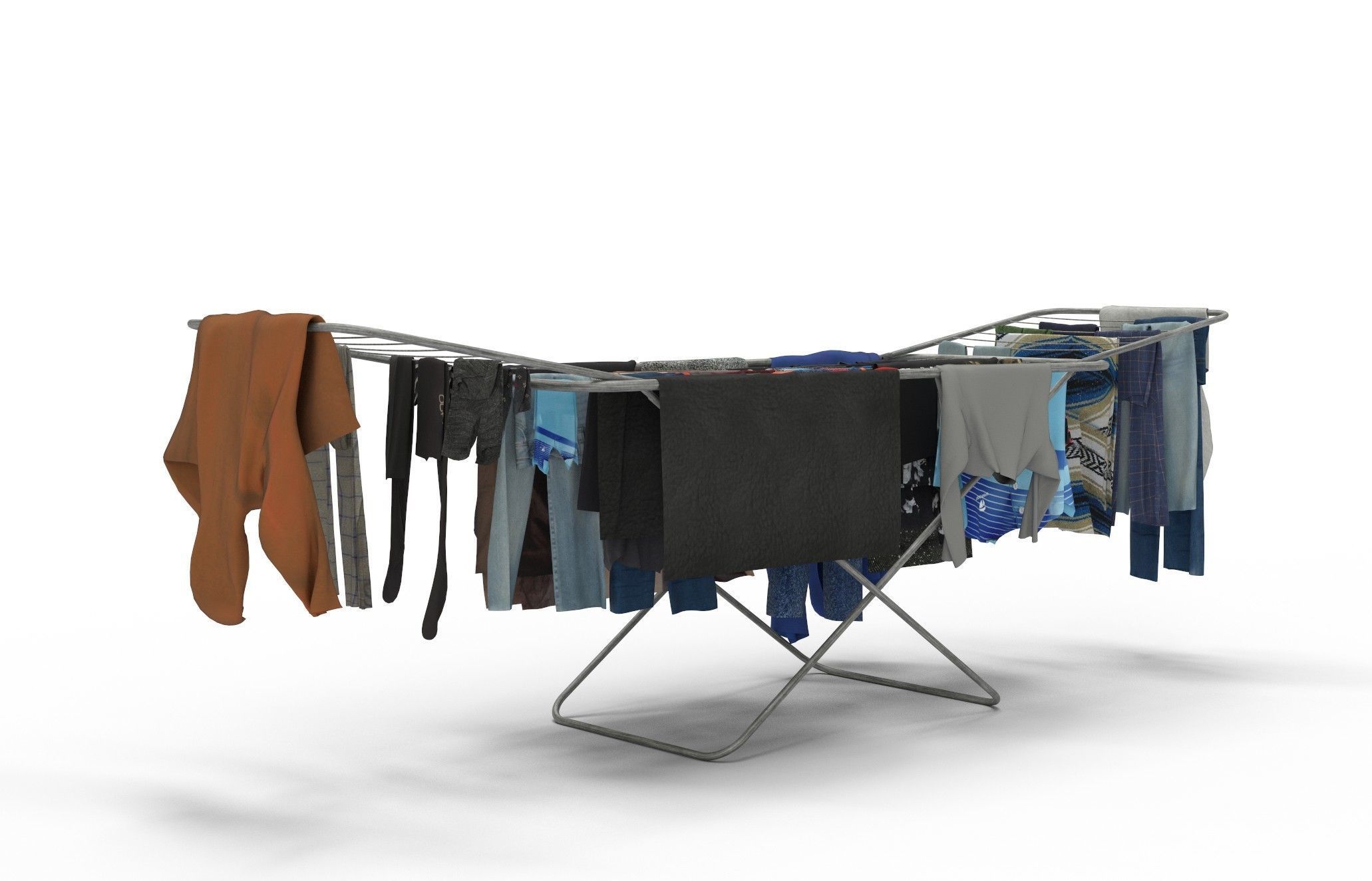 Cloth on Stand 3D model_2