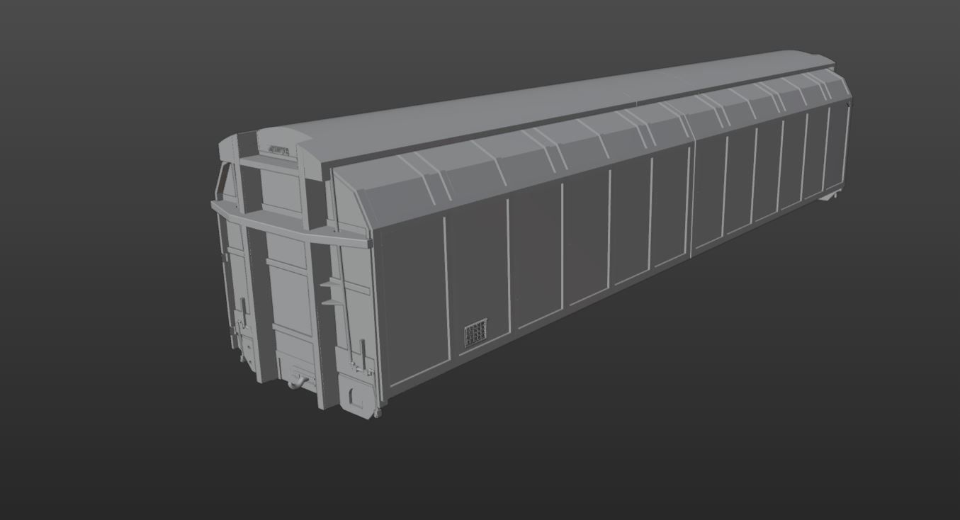 Pre supported Hbbins 306 freight car 3D print model_5