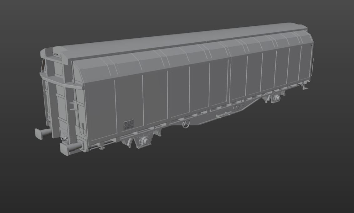 Pre supported Hbbins 306 freight car 3D print model_2