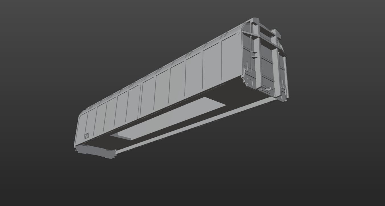 Pre supported Hbbins 306 freight car 3D print model_6