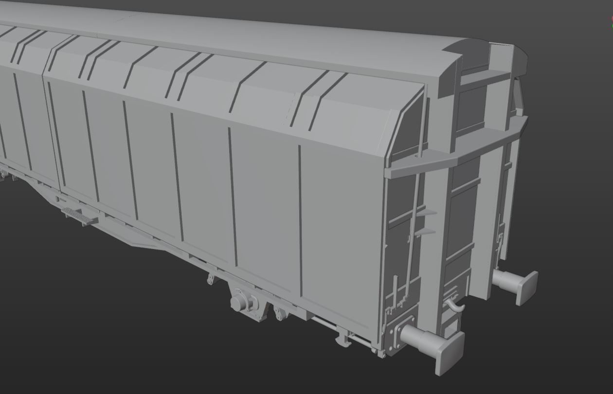 Pre supported Hbbins 306 freight car 3D print model_4
