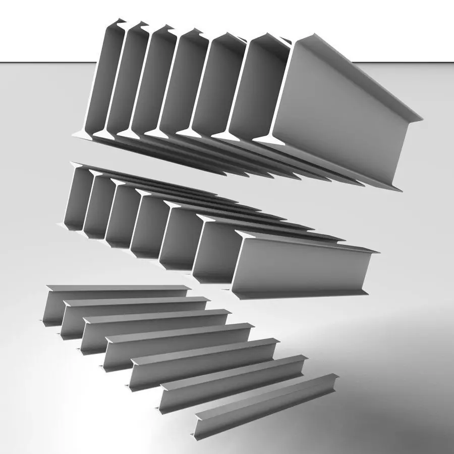 Metal Beam IPN 3D model_0