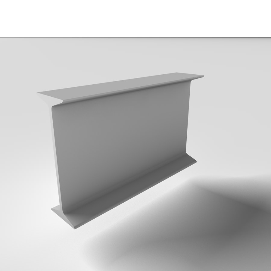 Metal Beam IPN 3D model_2