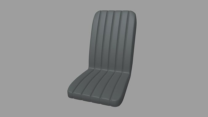 Car Seat 023 Low-poly 3D model