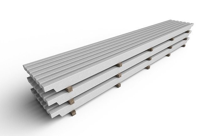 Concrete Truss Beam M01 Low-poly 3D model