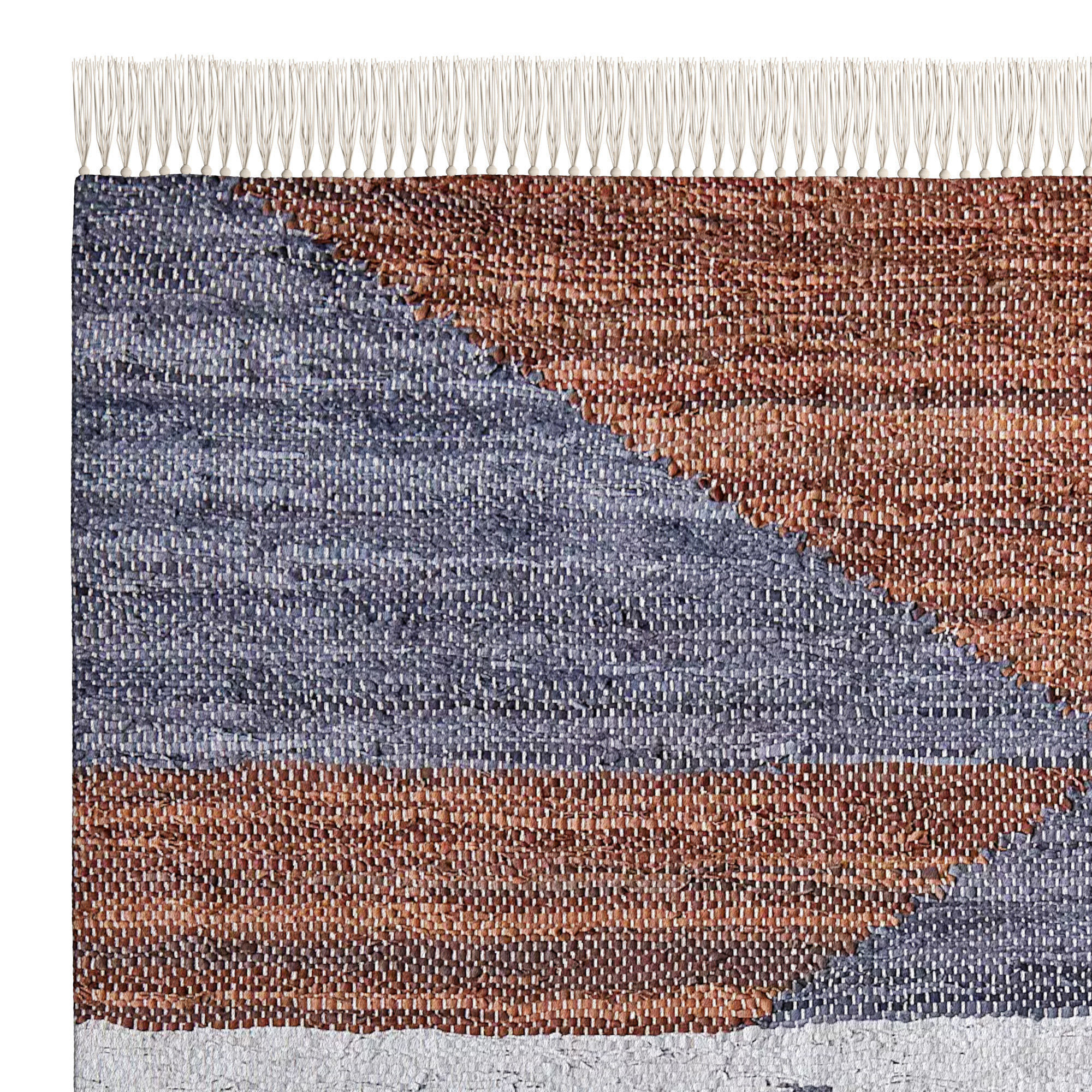 Angela Leather Rag Rug 3D model_1