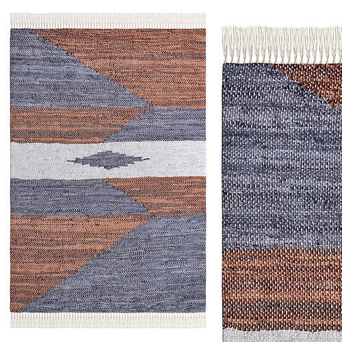 Angela Leather Rag Rug 3D model | CGTrader