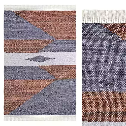 Angela Leather Rag Rug 3D model