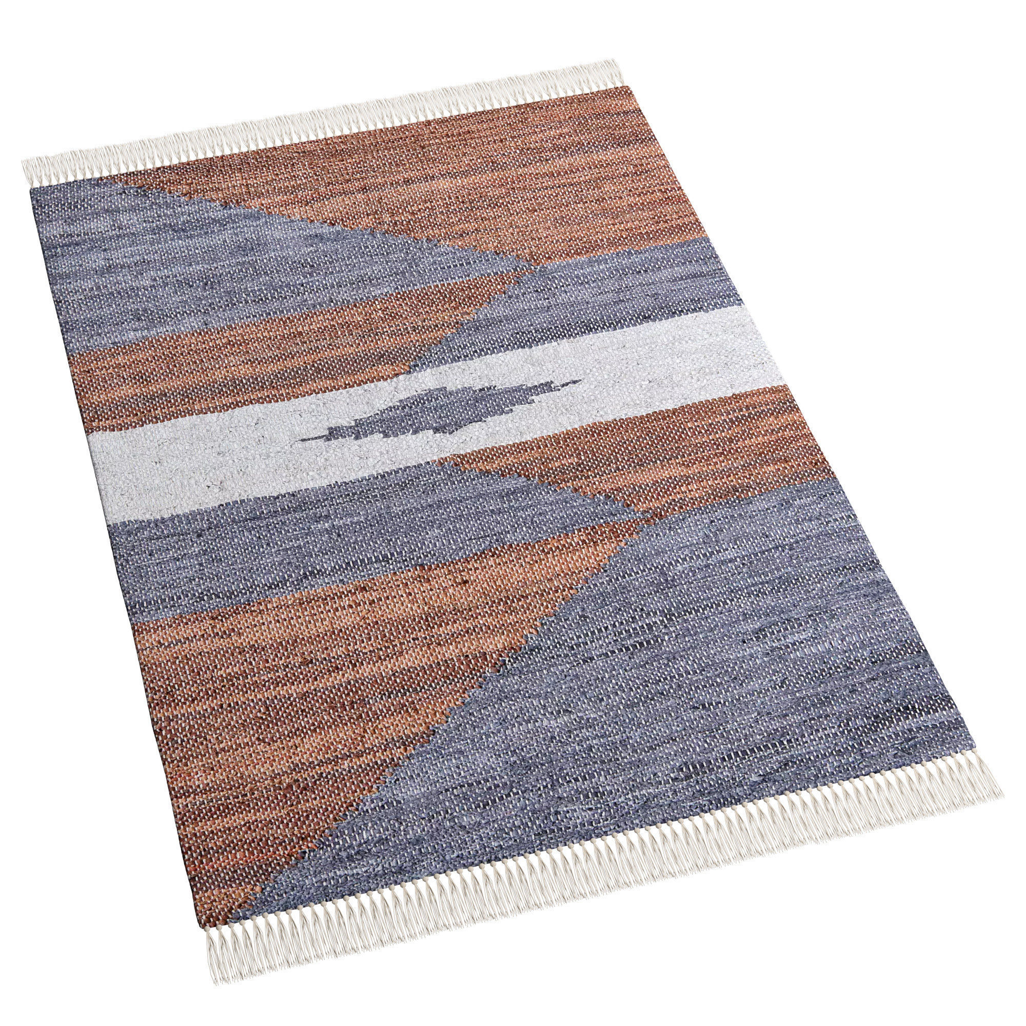 Angela Leather Rag Rug 3D model_2