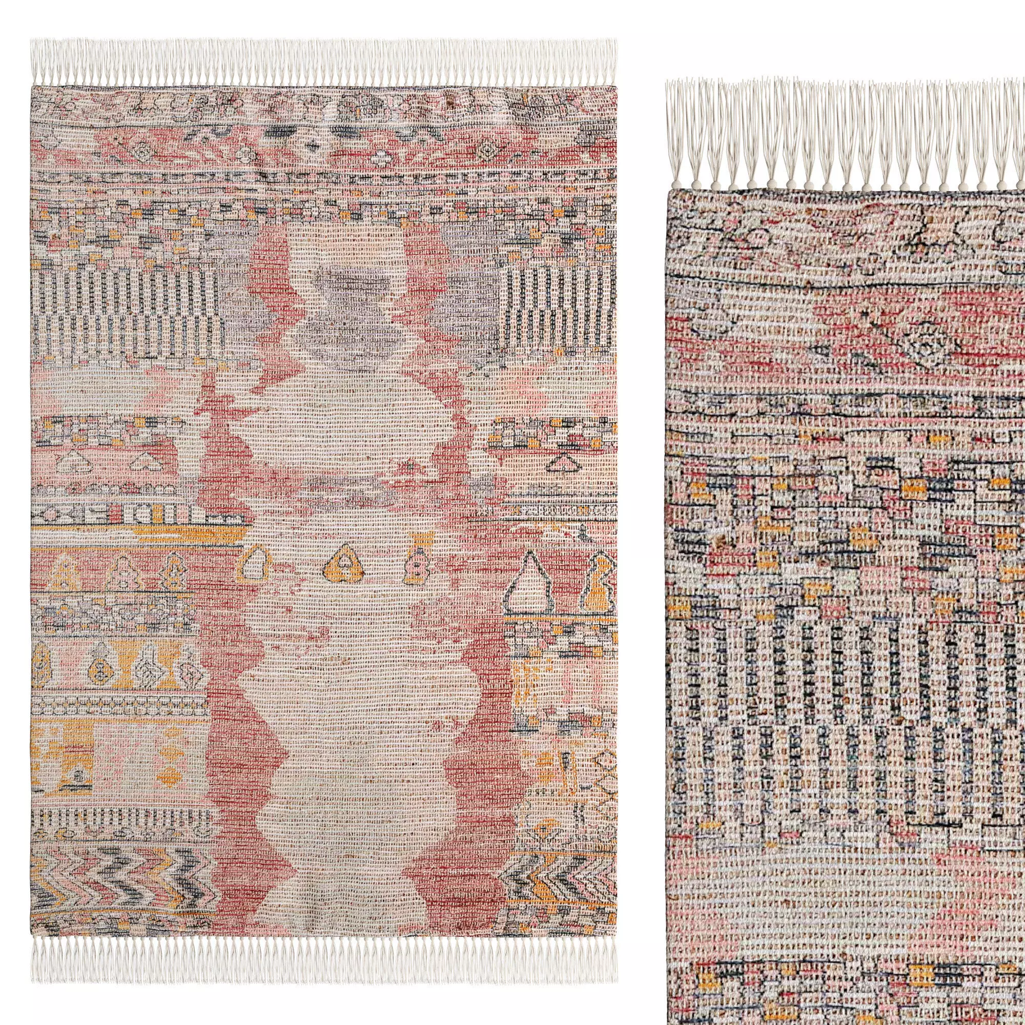 Vivian Woven Jute Rug 3D model