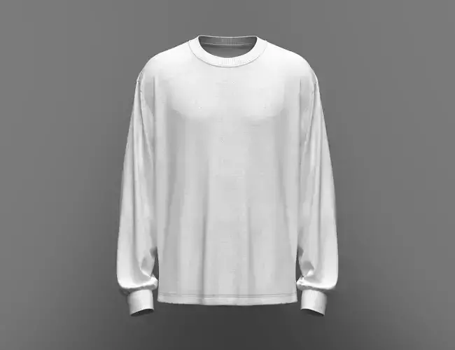 Mens Oversized Full Sleeve Jersey 3d Model