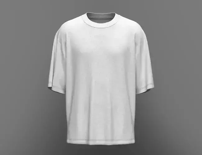 Mens Oversized T-shirt 3d Model