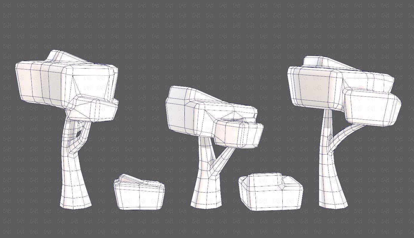 Trees Cartoon V58 Low-poly 3D model_28