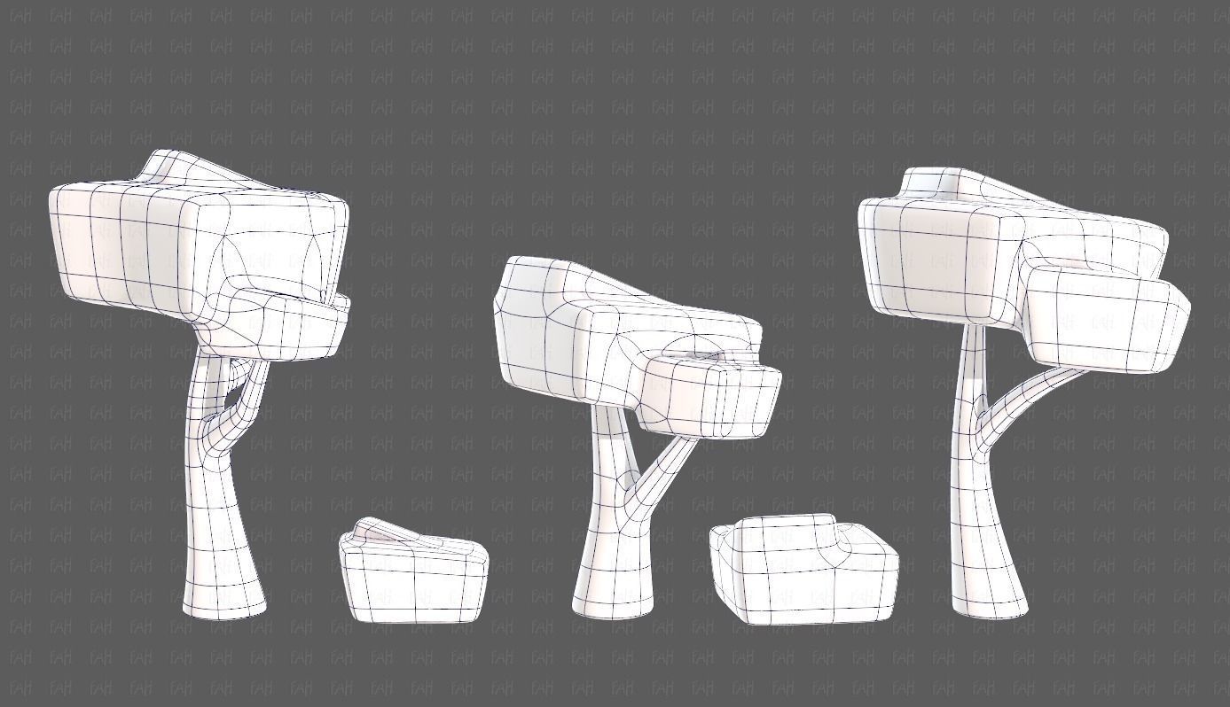 Trees Cartoon V58 Low-poly 3D model_12