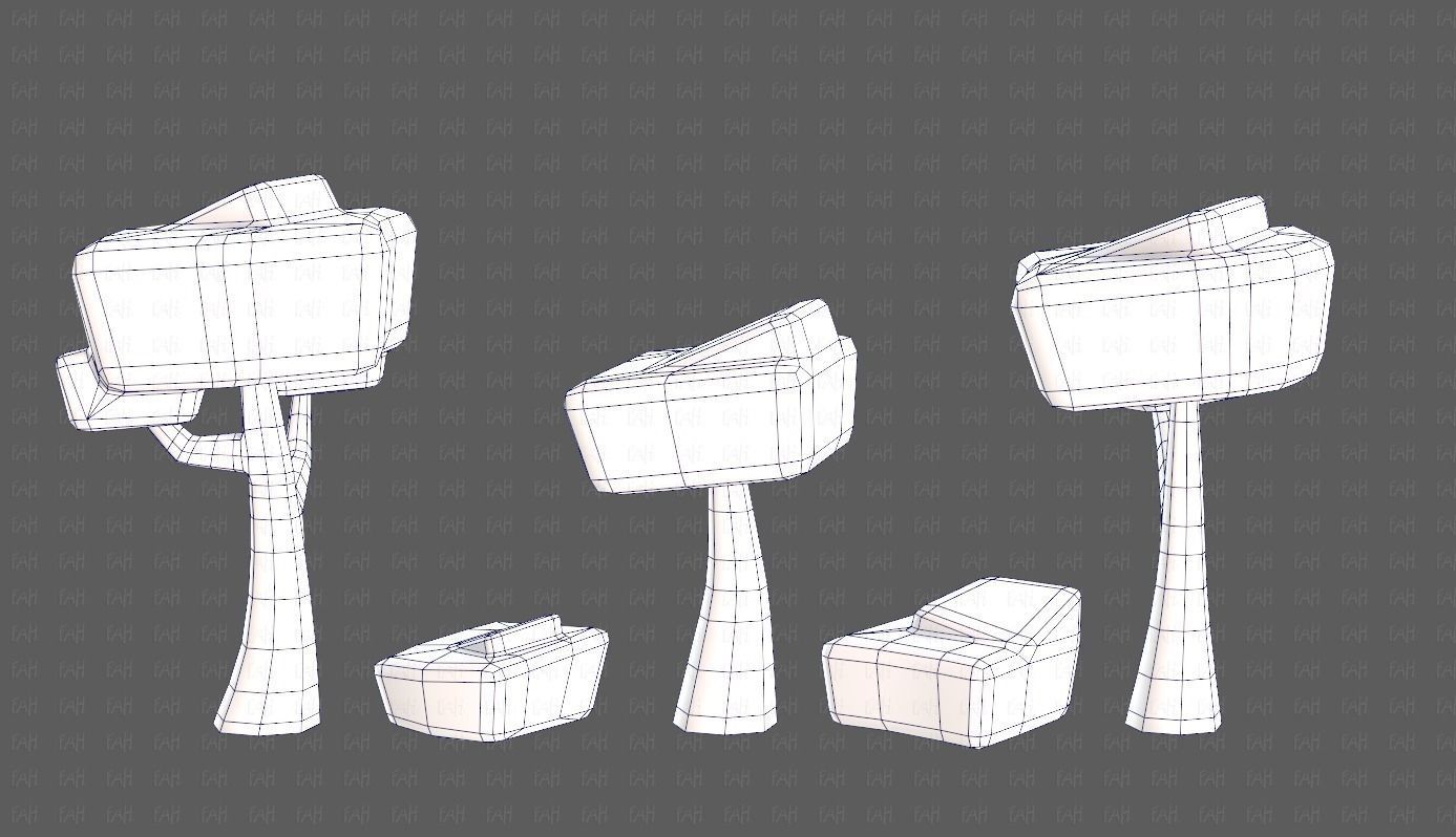 Trees Cartoon V58 Low-poly 3D model_31