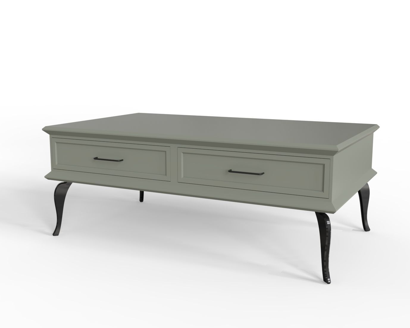Country Style Dresser and Coffee Table  3D model_3