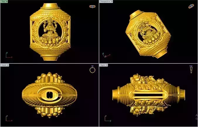 Laxmiji - God - Sculpture - Stl File - 3dm File - Print File 3D