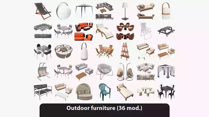Outdoor furniture 3D model