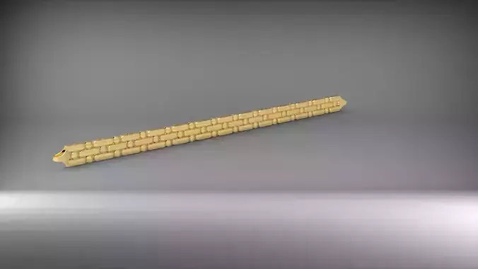 yuvarlak ve elips deseni yatay 3d zincir bileklik