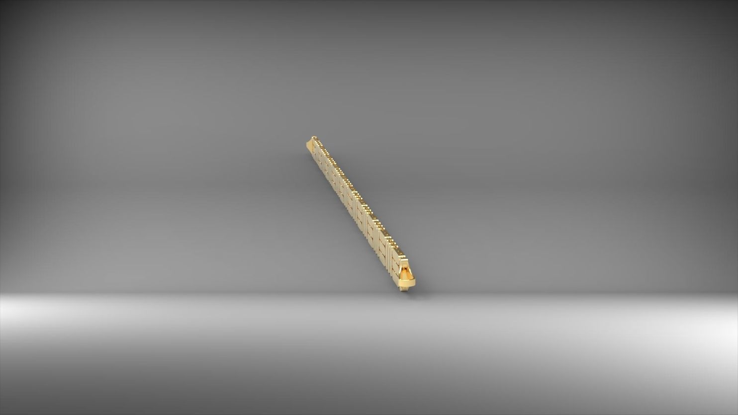 dikey ve yatay desenli 3d zincir bileklik 3D print model_16