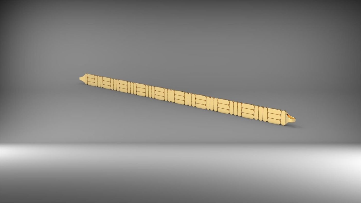 dikey ve yatay desenli 3d zincir bileklik 3D print model_7