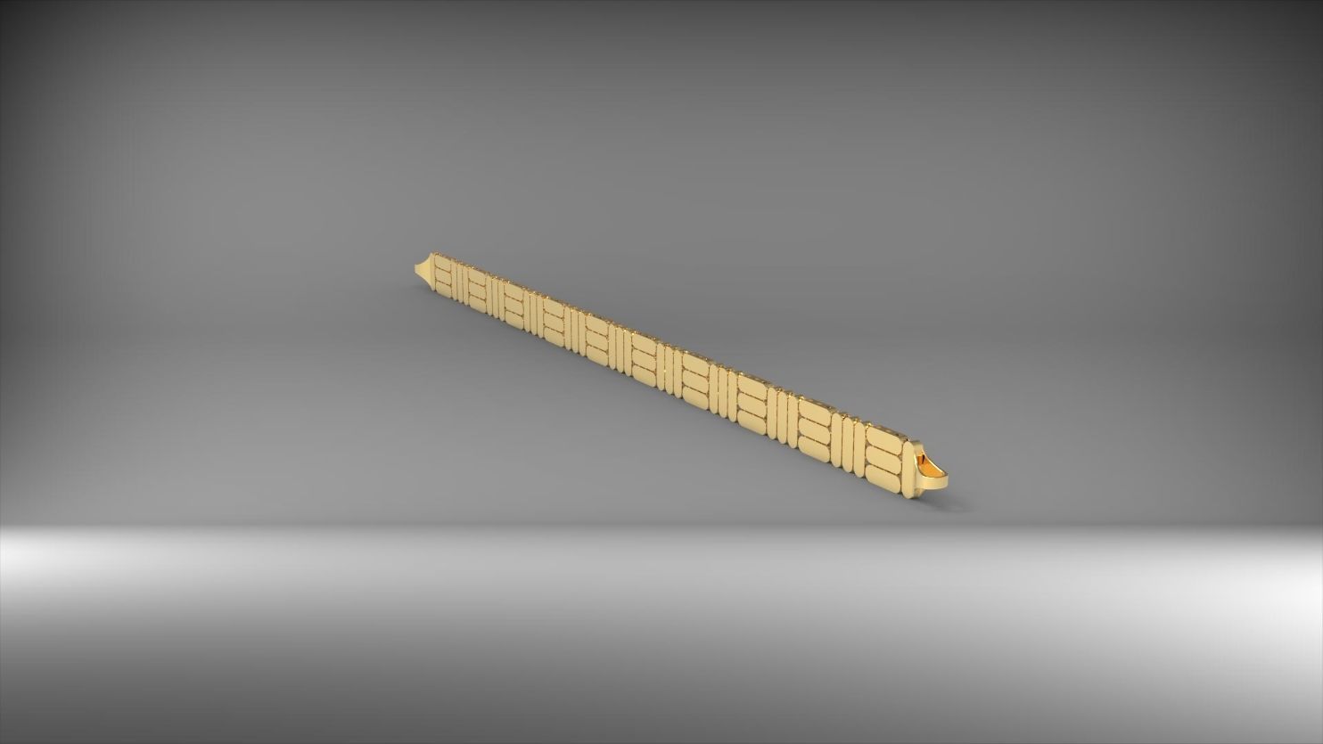 dikey ve yatay desenli 3d zincir bileklik 3D print model_11