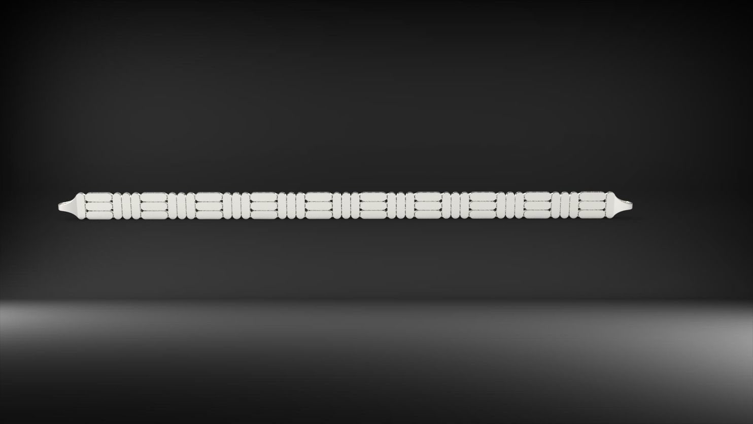 dikey ve yatay desenli 3d zincir bileklik 3D print model_18