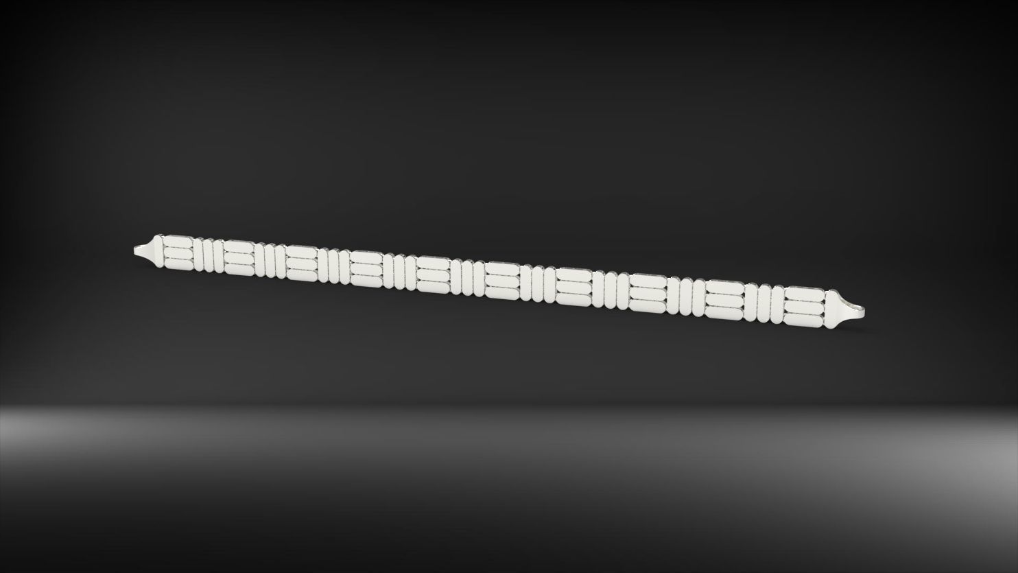 dikey ve yatay desenli 3d zincir bileklik 3D print model_19