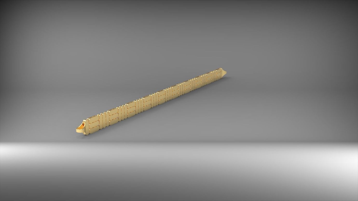 dikey ve yatay desenli 3d zincir bileklik 3D print model_5