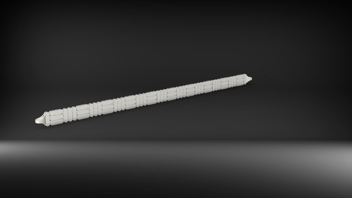 dikey ve yatay desenli 3d zincir bileklik 3D print model_15