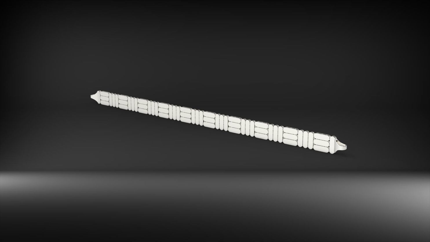 dikey ve yatay desenli 3d zincir bileklik 3D print model_3