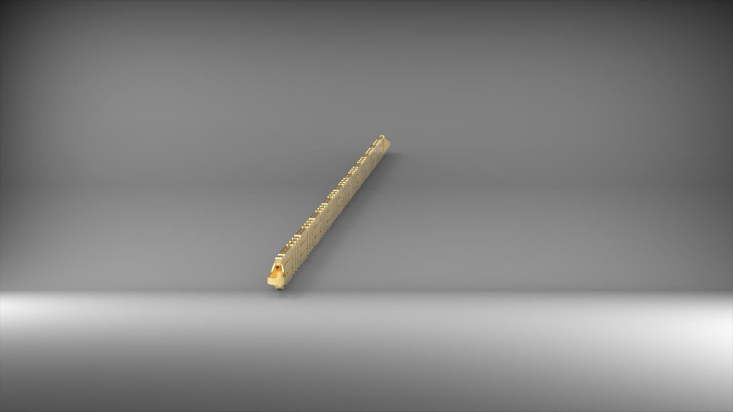 dikey ve yatay desenli 3d zincir bileklik 3D print model_6