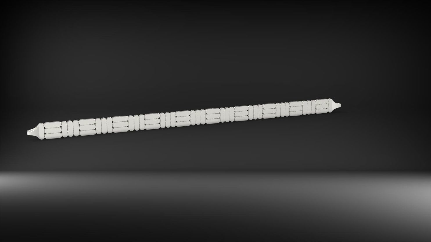 dikey ve yatay desenli 3d zincir bileklik 3D print model_13