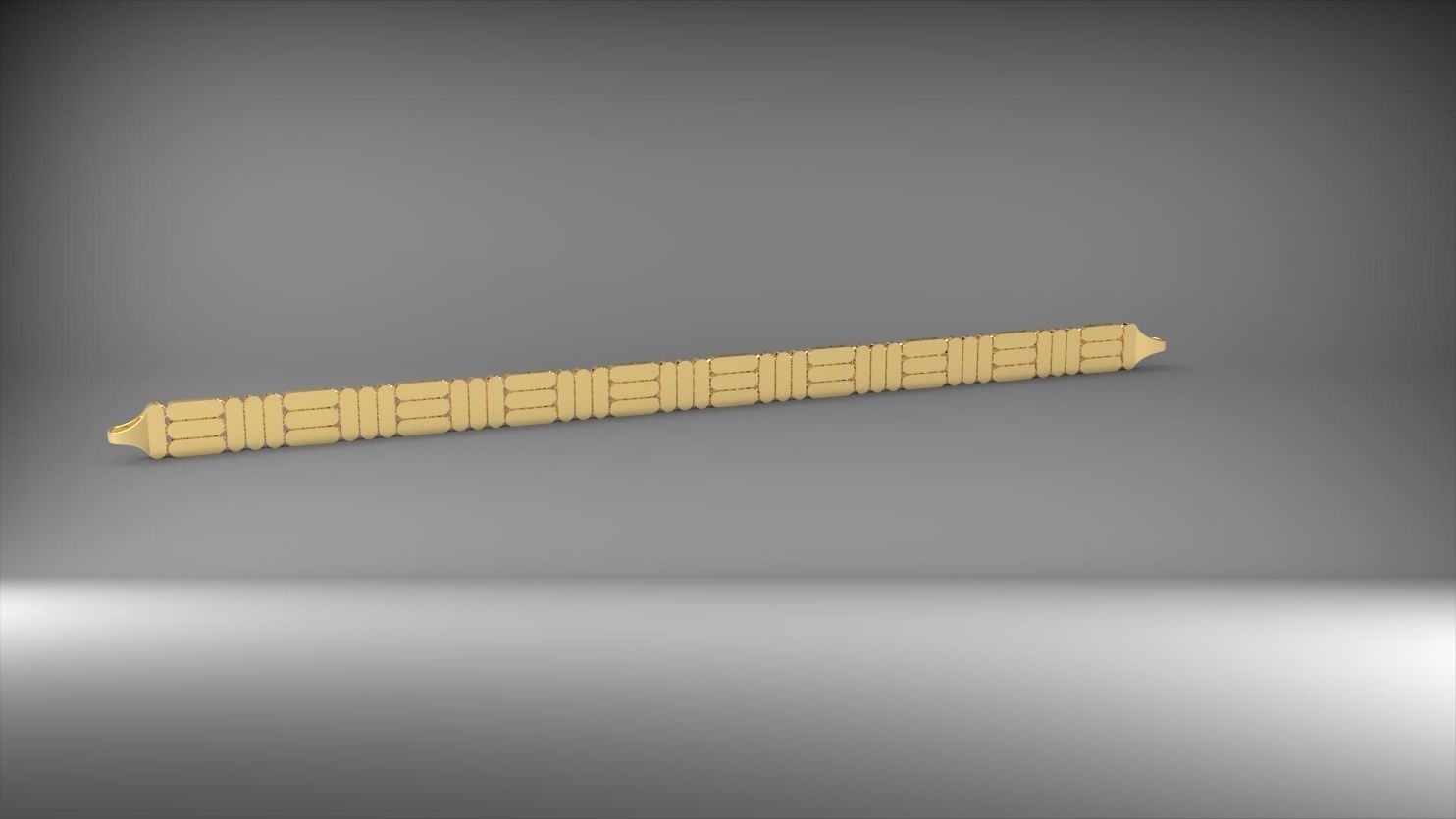 dikey ve yatay desenli 3d zincir bileklik 3D print model_9