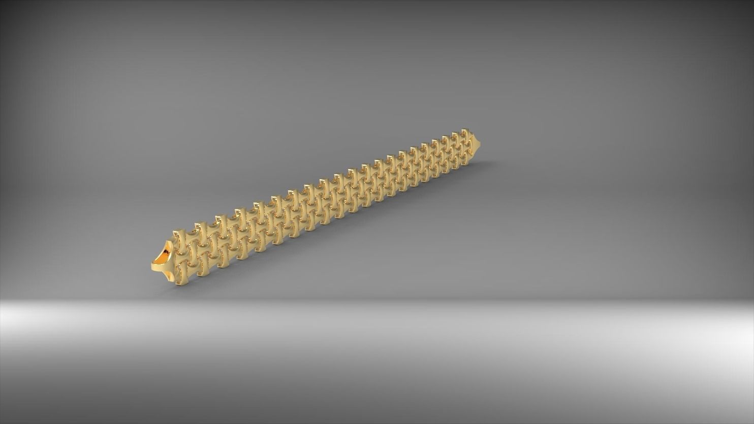 simetrik baglantili 3d zincir bileklik 3D print model_18